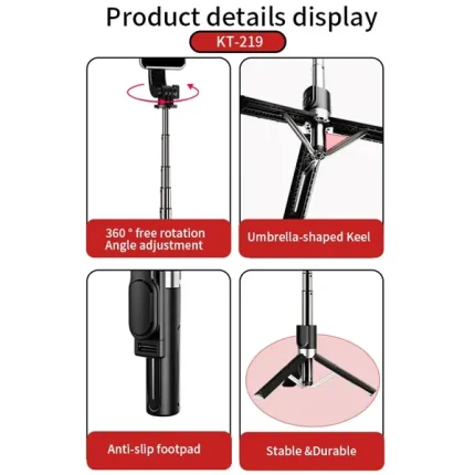 Jmary KT-219 Selfie Stick Tripod Stand